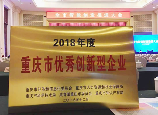 优秀！asiagame荣获“2018年度重庆市优秀创新型企业”